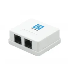Розетка накладная PXT, CAT6 UTP RJ-45, 2 порта