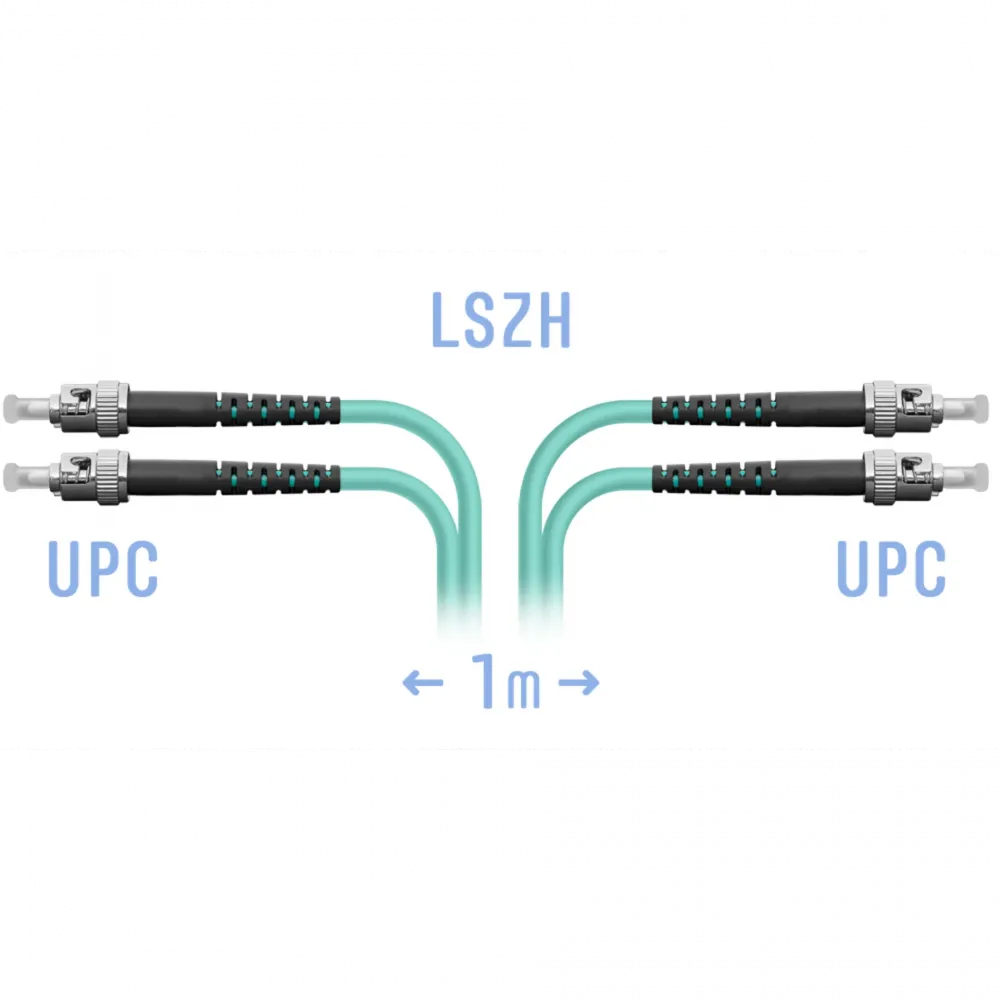 Патчкорд оптический ST/UPC MM Duplex 1 метр