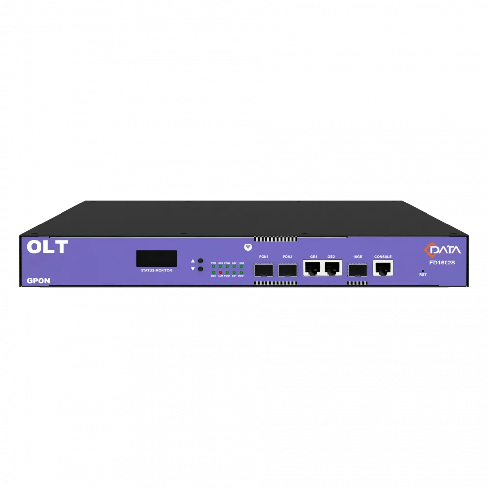 OLT C-DATA FD1602S-B1: 2xGPON (SFP), 2xGE, 1xSFP+, блок питания AC