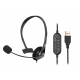 Гарнитура ПК моно On-ear 2E CH11 USB, omni-mic, 2м, черный