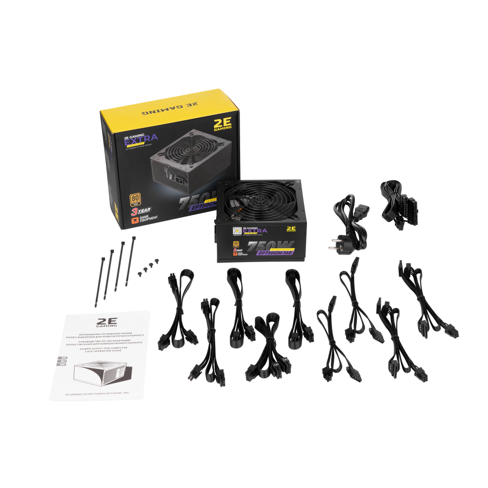 Блок питания 2E GAMING Extra Power 750W 80+ Gold Fully Modular