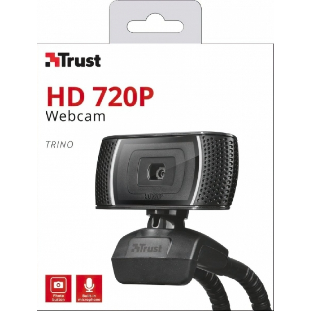 Вебкамера Trust TRINO HD 30 fps с фиксированным фокусом — черная