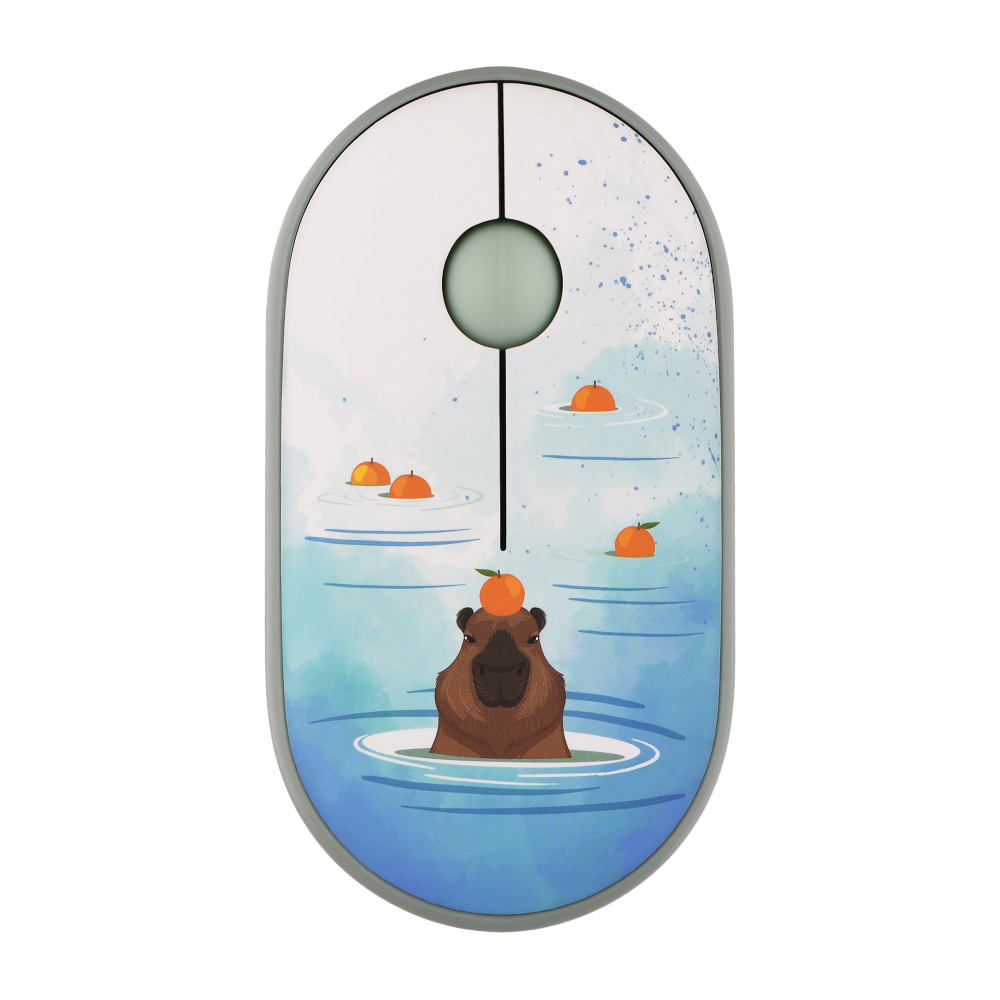 Мышь 2E MF300 CAPYBARA:TANGERINE Silent WL BT, зелёный