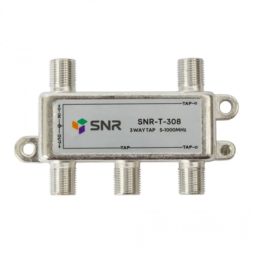 Ответвитель абонентский SNR-T-308 на 3 отвода, вносимое затухание IN-TAP 8dB
