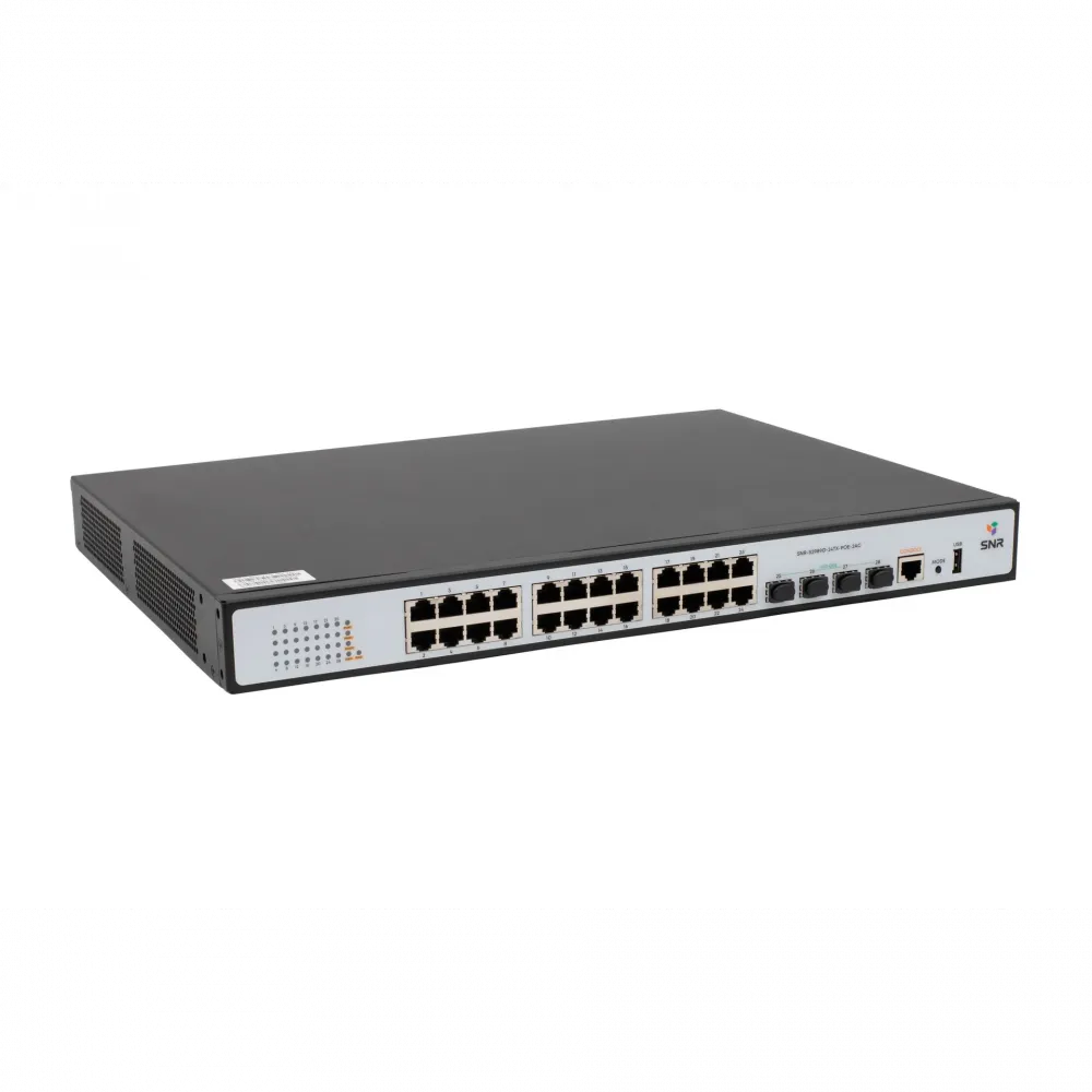 Управляемый PoE коммутатор SNR-S2989G-24TX-POE-2AC