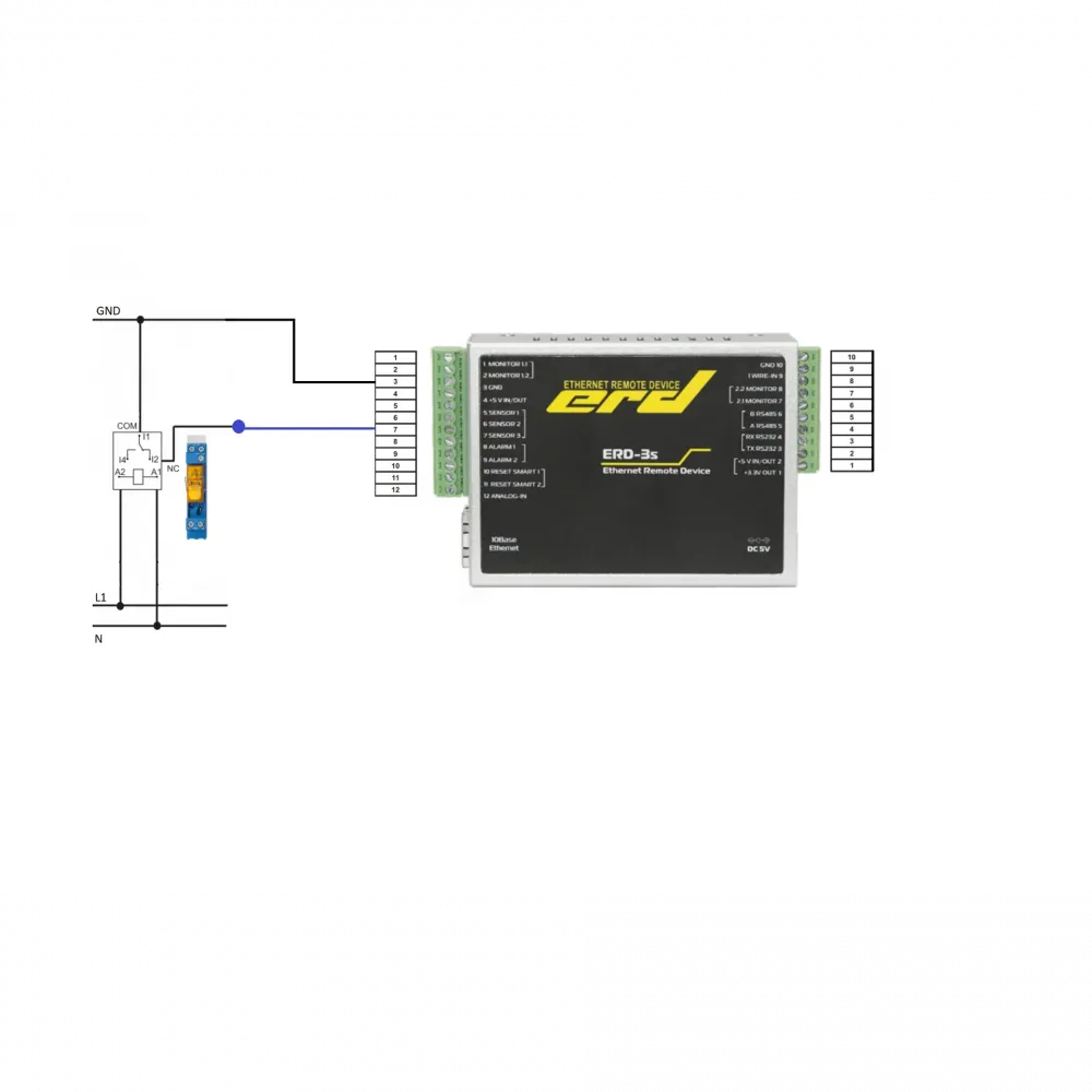 Датчик напряжения на DIN рейку Phase Detector-DIN с дискретным выходом