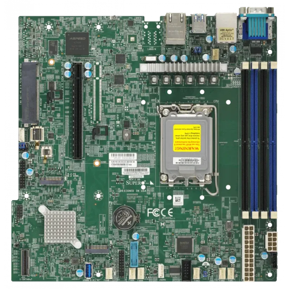 Сервер Supermicro SYS-111R-M: Xeon E-2436, 32Gb DDR5, 2× SSD 480Gb
