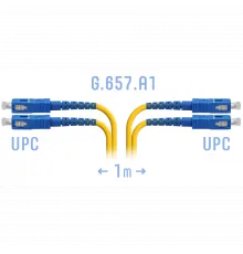 Патчкорд оптический SC/UPC SM G.657.A1 Duplex 1 метр