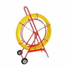 Устройство для затяжки (протяжки) кабеля на тележке, D=11mm, L=150m, цвет - желтый (Россия)