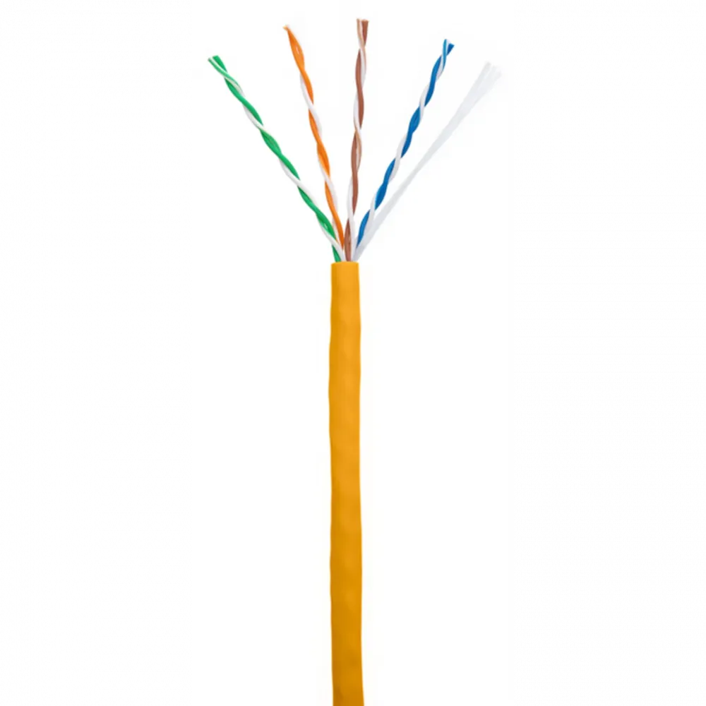 Кабель NETLAN U/UTP 4 пары, Кат.5e, 100МГц, LSZH, оранжевый, 305м