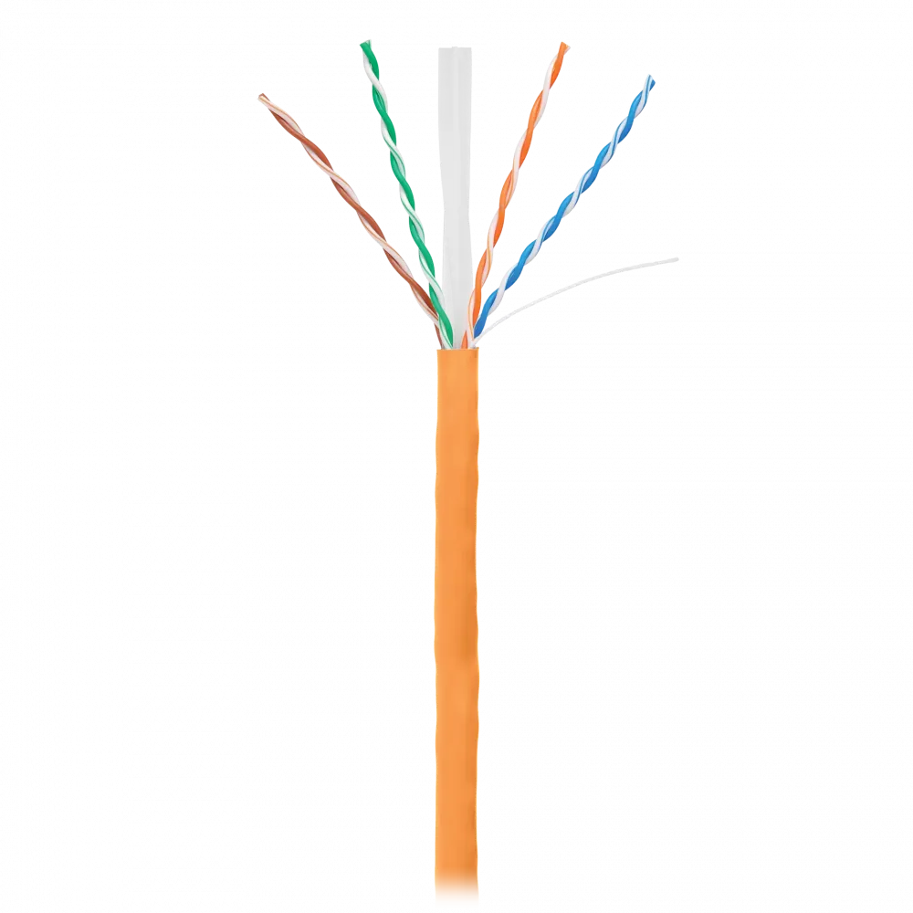 Кабель NETLAN U/UTP 4 пары, Кат.6 (Класс E), 250МГц, одножильный, BC (чистая медь), внешний, PE до -40C, черный, 305м