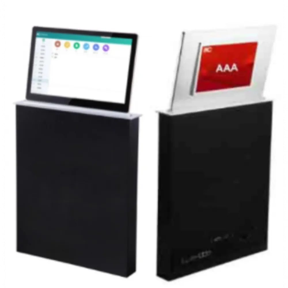 TS-8202A, ультратонкий моторизированный LCD монитор 15.6" и вторым LCD экраном 10.1"
