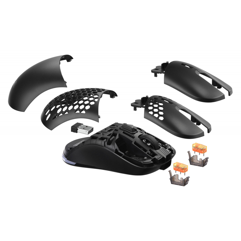 Мышь 2E GAMING HyperDrive Lite WL, RGB, USB-A/WL, чёрный