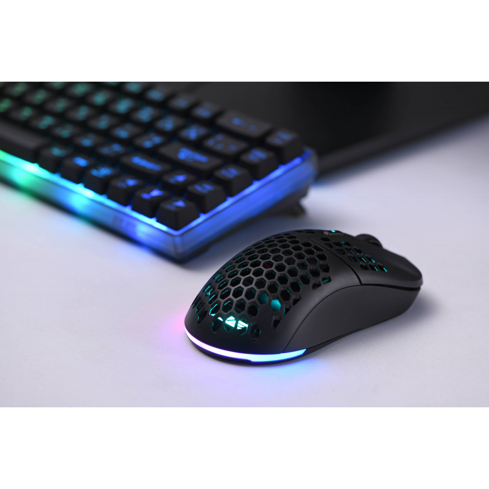 Мышь 2E GAMING HyperDrive Lite WL, RGB, USB-A/WL, чёрный