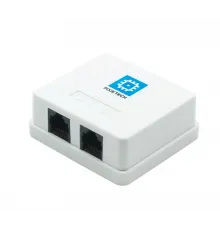 Розетка накладная Pixietech, CAT5e UTP RJ-45, 2 порта