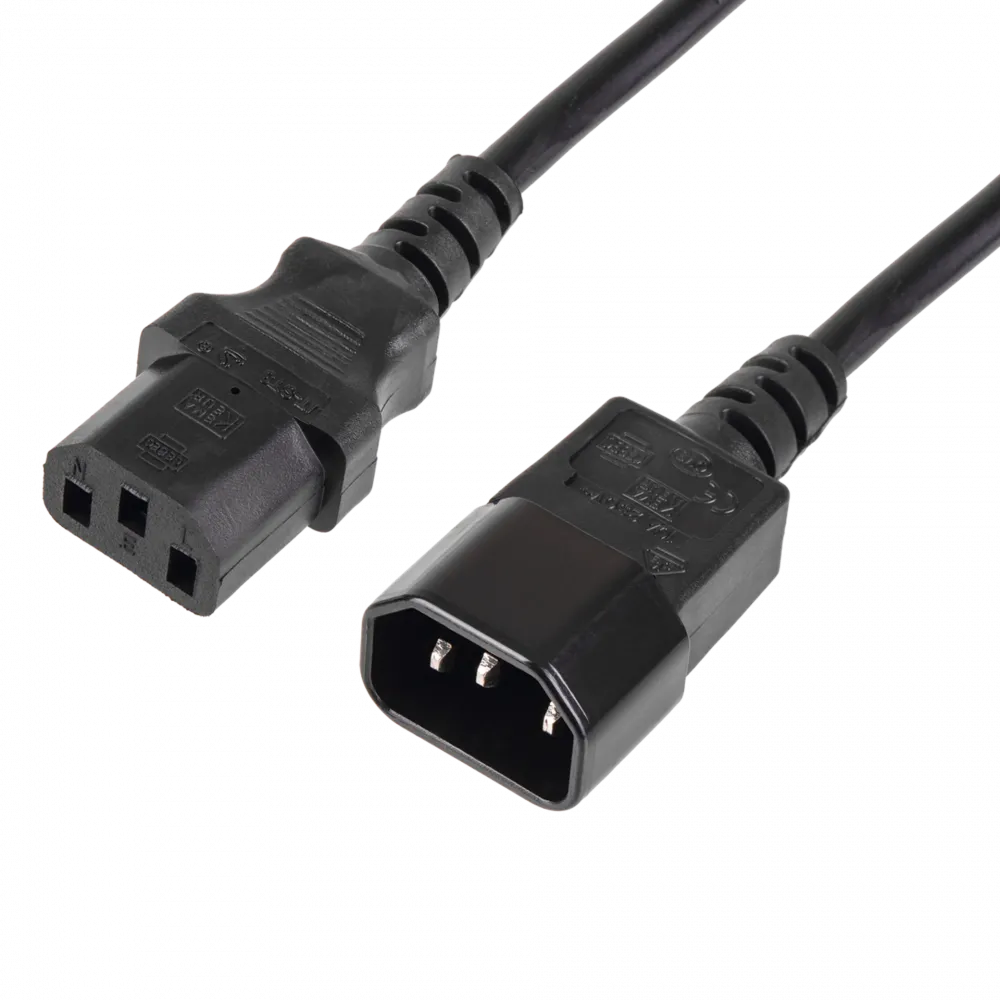 Кабель питания TLK C14-C13 3x1мм² 1.8м 250В 10A черный