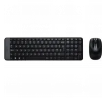 Клавиатура + мышь Logitech MK220 клав:черный мышь:черный USB беспроводная (920-003161)