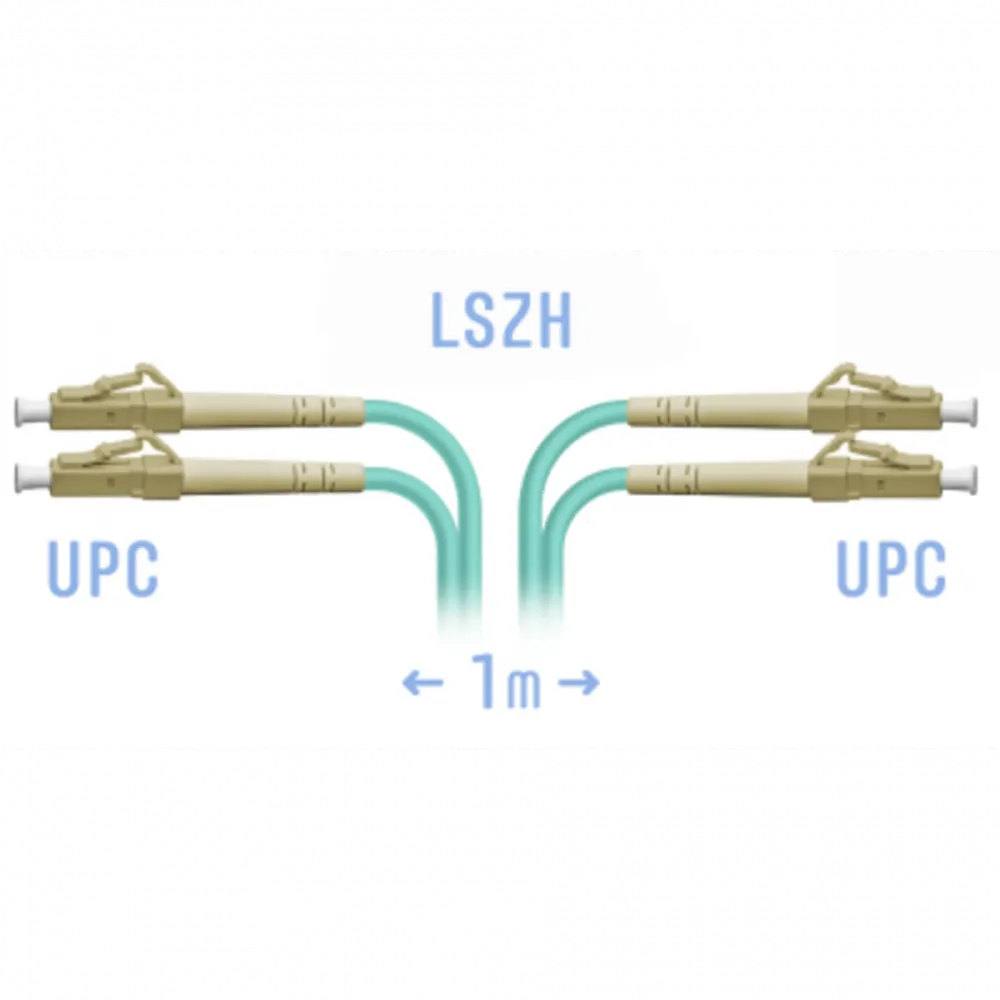Патчкорд оптический LC/UPC MM Duplex, 1 м