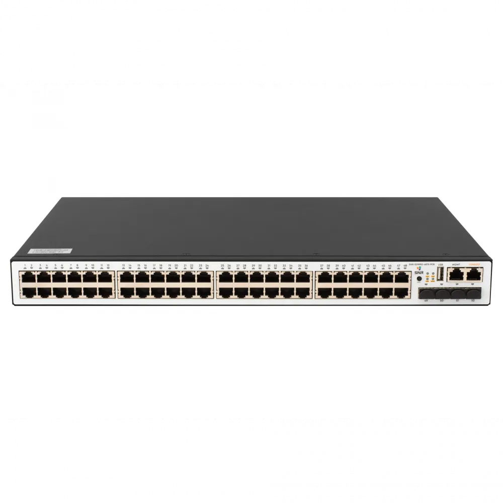 Управляемый PoE коммутатор SNR-S2989G-48TX-POE, 48 портов 1GbE, 4 SFP