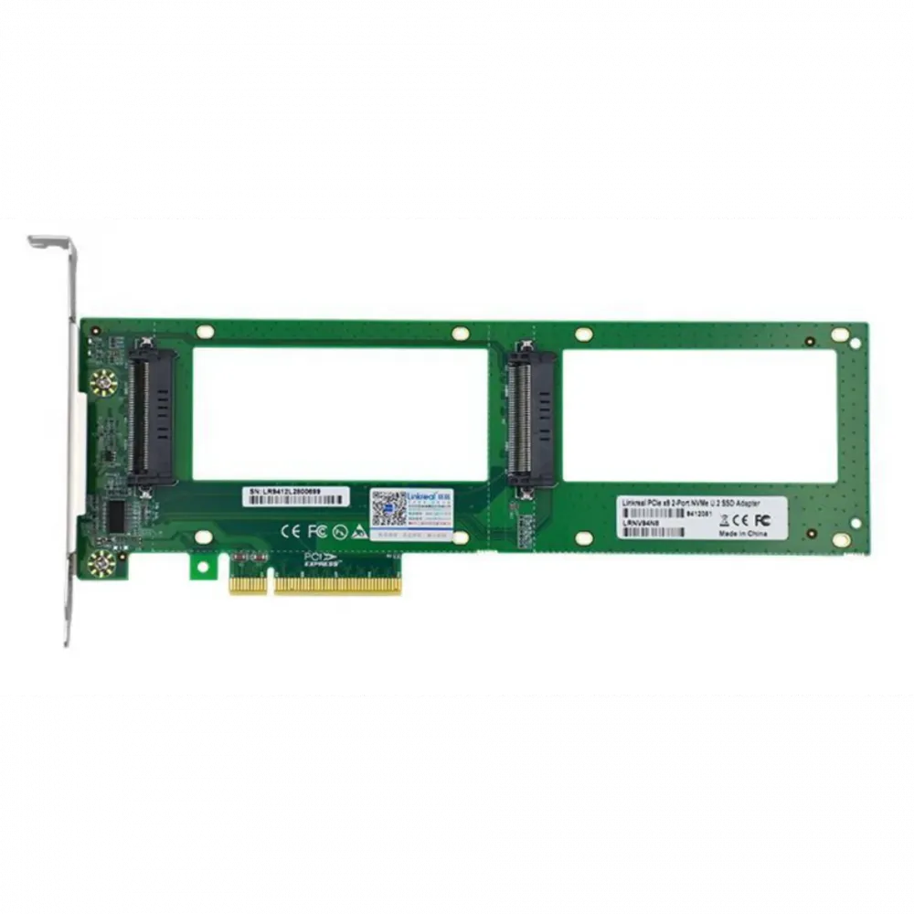 Адаптер LR-Link LRNV94N8 для 2 SSD U.2 (SFF-8639) в слот PCI-E 3.0 x8