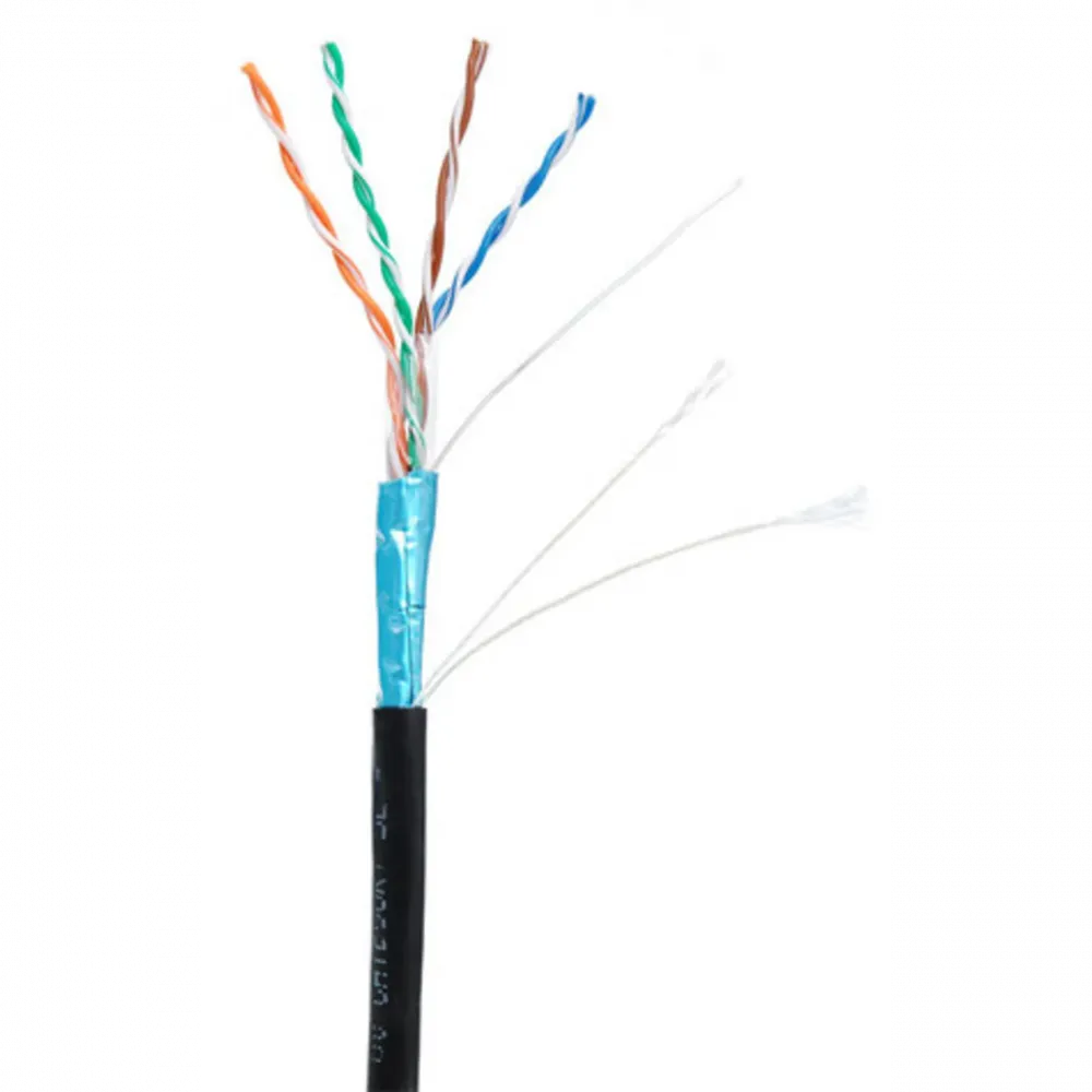 Кабель NETLAN F/UTP 4 пары, Кат.5e (Класс D), 100МГц, внешний, черный, 305м