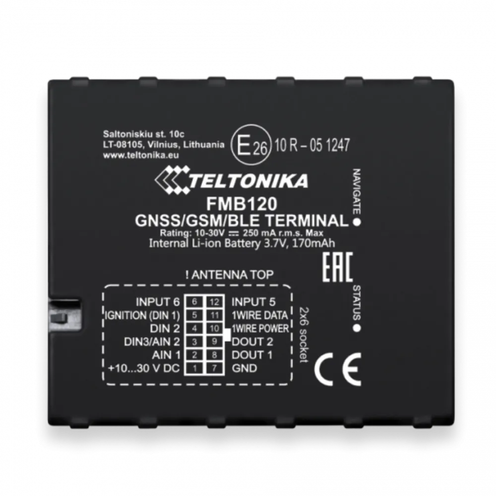 FMB120 GPS контроллер местонахождения и состояния транспорта