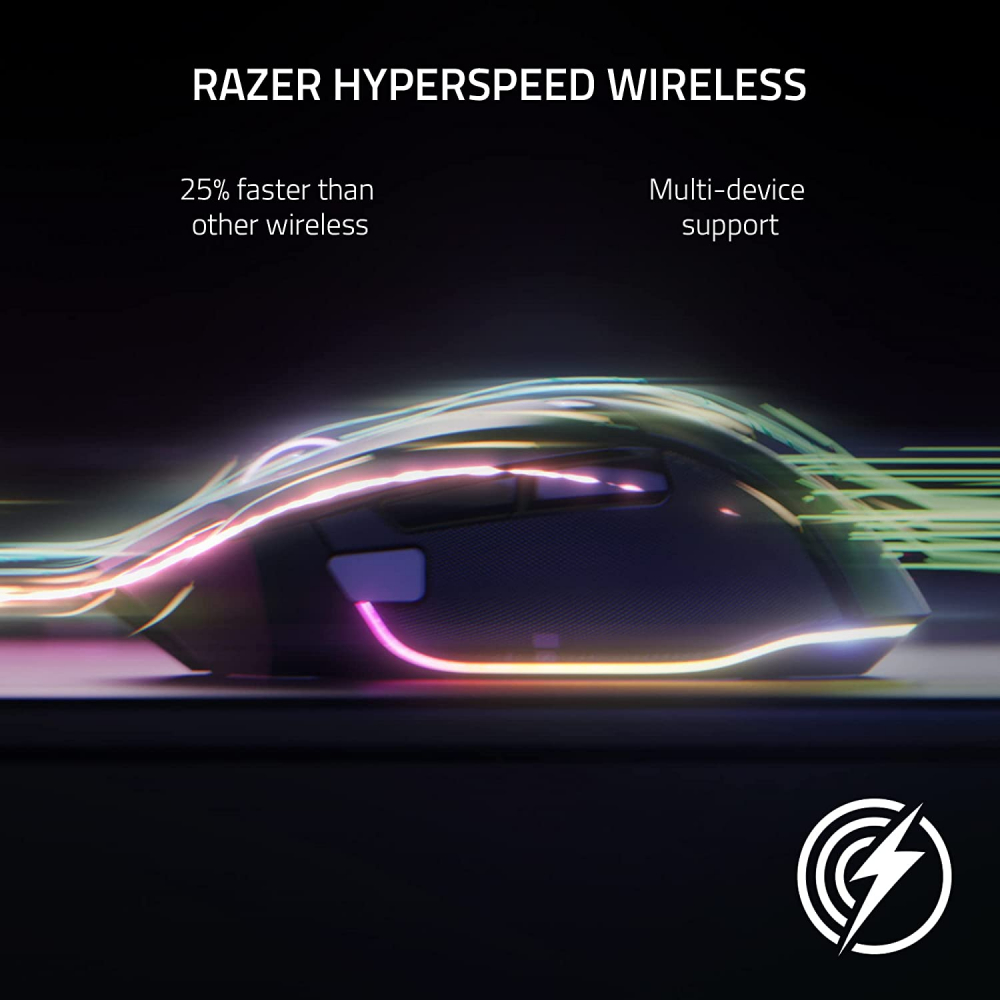 Мышь Razer Basilisk V3 Pro, RGB, USB-A/WL/BT, белый