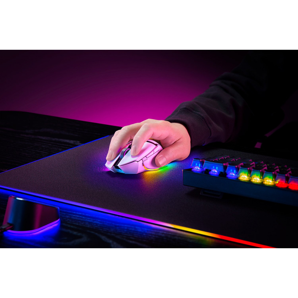 Мышь Razer Basilisk V3 Pro, RGB, USB-A/WL/BT, белый