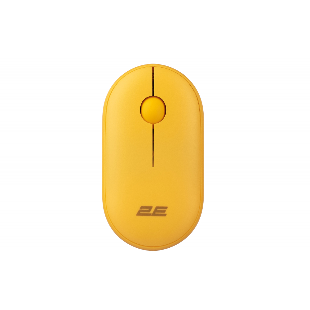 Мышь 2E MF300 Silent беспроводная (WL/BT) — жёлтый