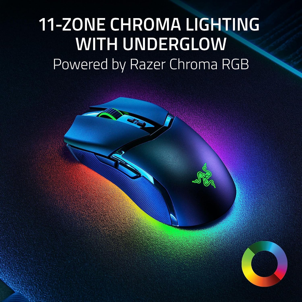 Мышь Razer Cobra Pro, RGB, USB-A/WL/BT, чёрный