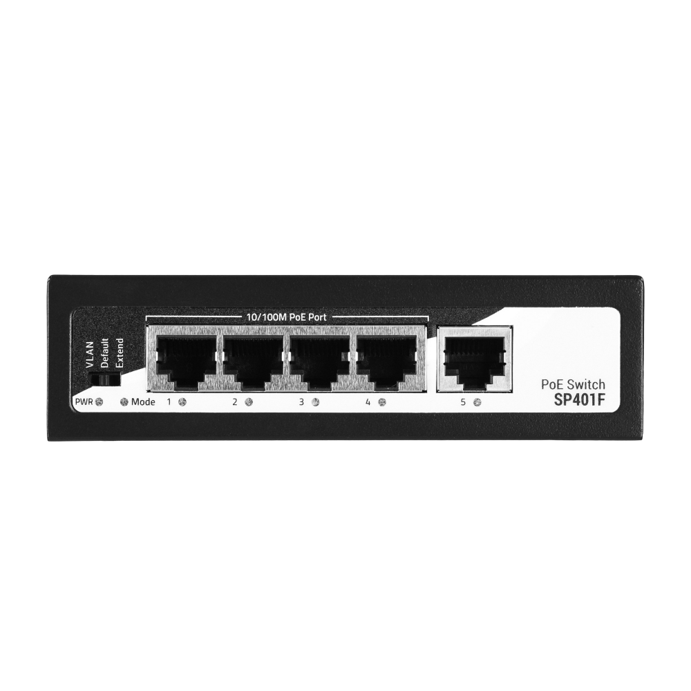 Коммутатор 2E PowerLink SP401F 5 портов Fast Ethernet (4 PoE, 1 Uplink), 55Вт, неуправляемый