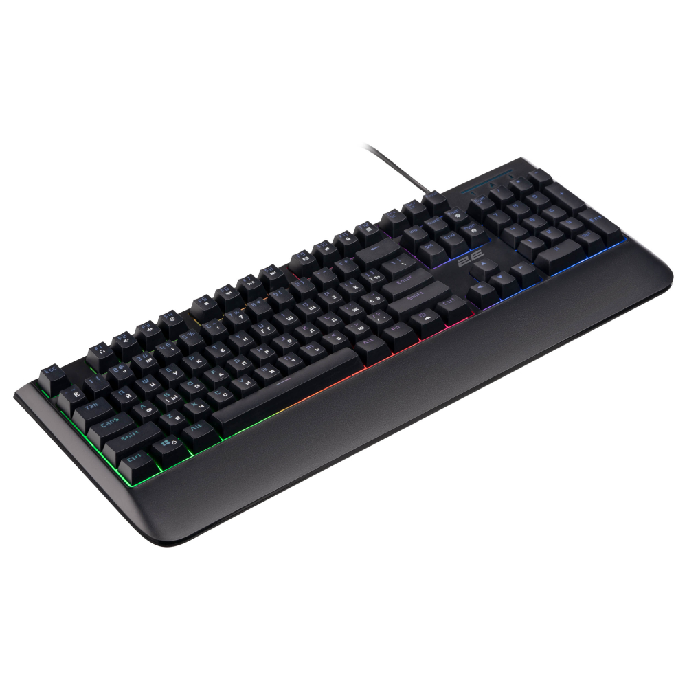Клавиатура мембранная 2E GAMING KG325 104 клавиши, USB, EN/UA/RU, подсветка, черный