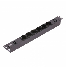 Устройство распределения питания Schneider Electric Easy, базовий, 1U, 10A, 230В, 6xSchuko, 1xC13