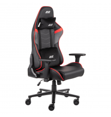 Кресло 2E GAMING BUSHIDO II, ПУ кожа, 3D-Armrests, чёрно-красный