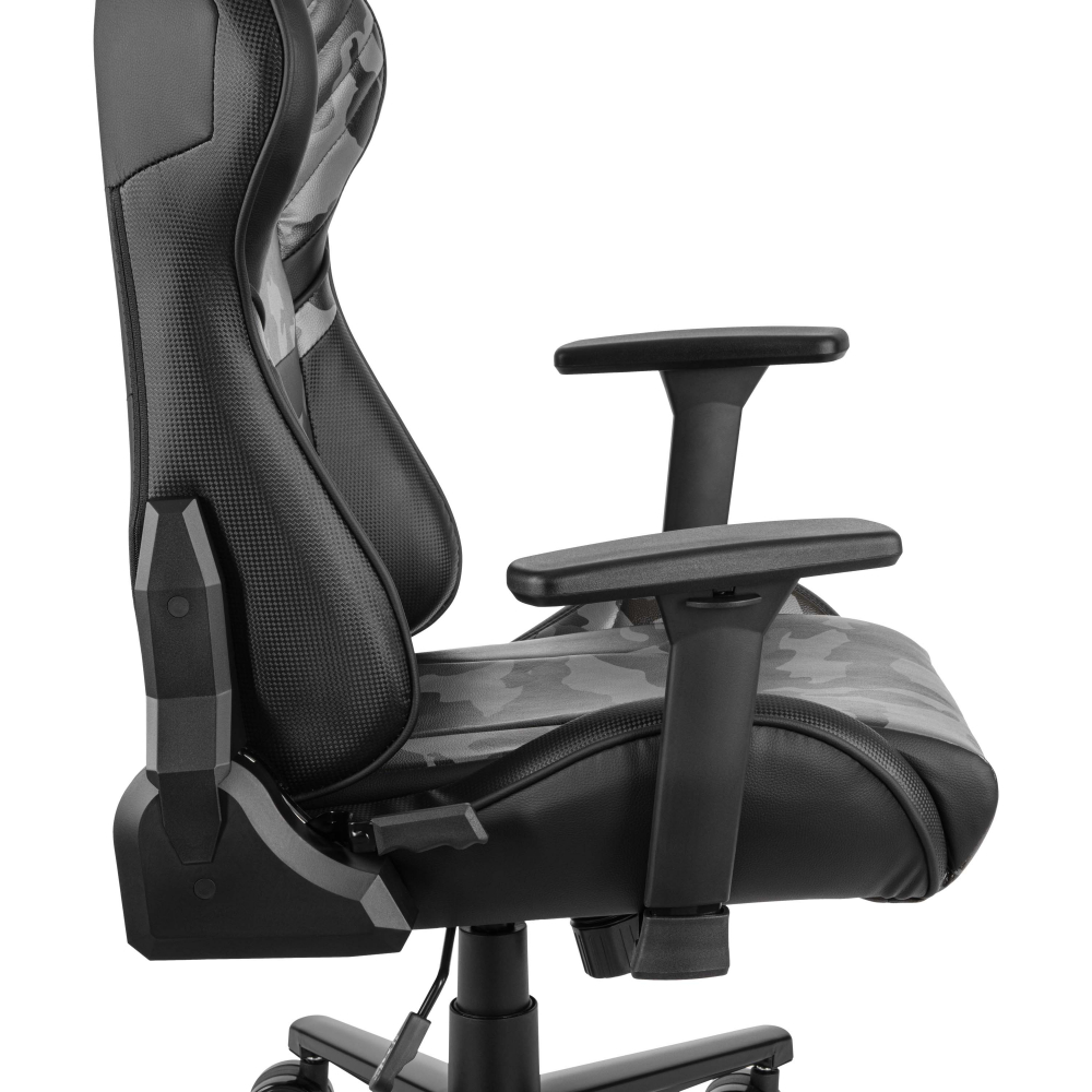 Кресло 2E GAMING HIBAGON II, ПУ кожа, 3D-Armrests, чёрно-зелёный