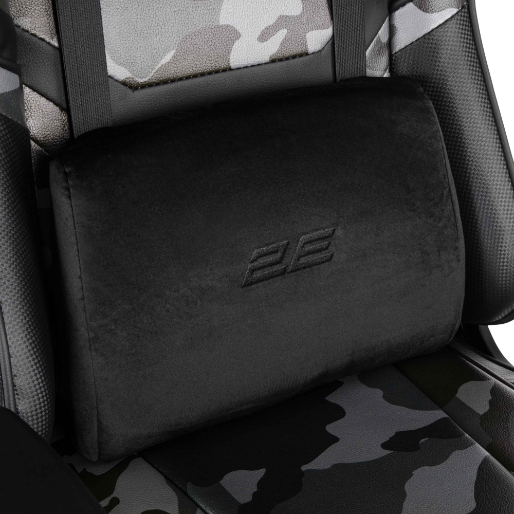 Кресло 2E GAMING HIBAGON II, ПУ кожа, 3D-Armrests, чёрно-зелёный