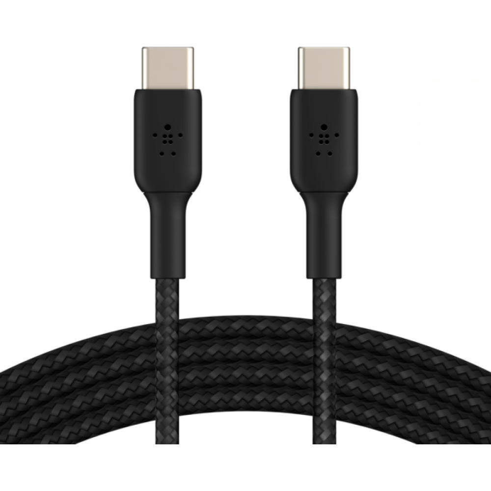 Кабель USB-C — USB-C Belkin 1м, 60Вт, витой, черный
