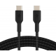Кабель USB-C — USB-C Belkin 1м, 60Вт, витой, черный