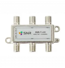 Ответвитель абонентский SNR-T-410, на 4 отвода, вносимое затухание IN-TAP 10dB.
