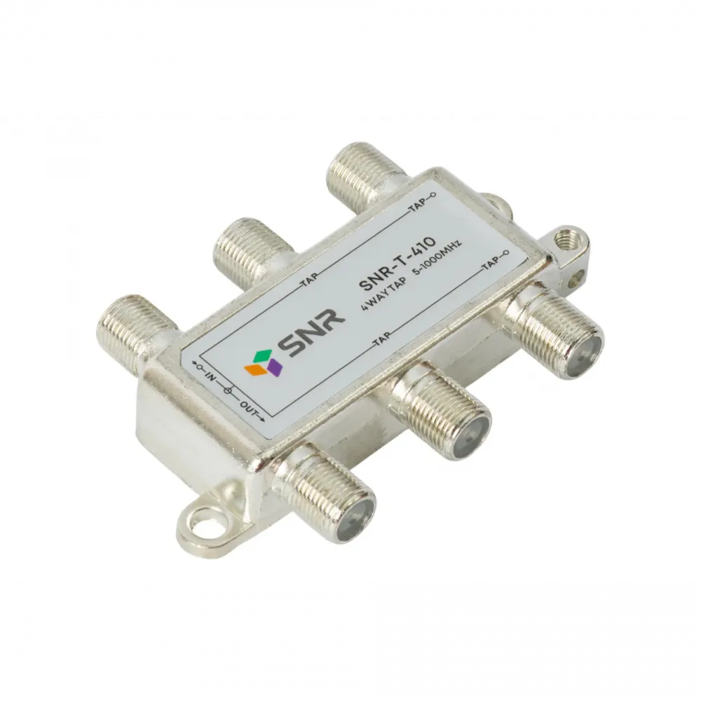 Ответвитель абонентский SNR-T-410 на 4 отвода (затухание 10 dB)