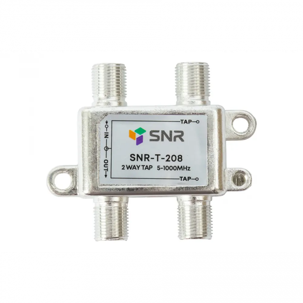 Ответвитель абонентский SNR-T-208 на 2 отвода, вносимое затухание IN-TAP 8dB