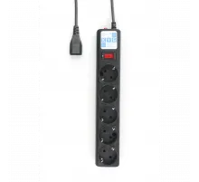Ф-удлинитель, PC 1,9м, 5р, черн.граф. 10А, UPS(C14), SPG5-B2