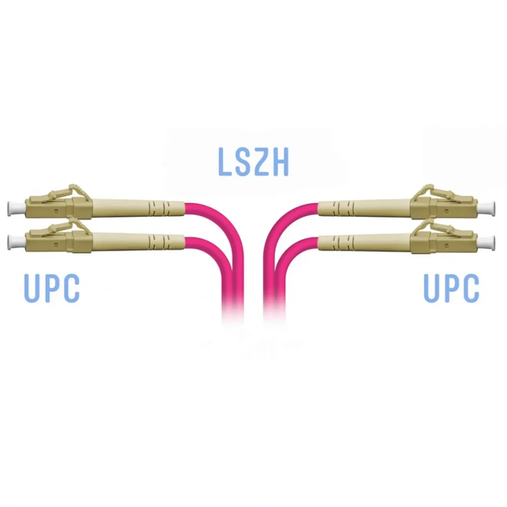 Патчкорд оптический LC/UPC — LC/UPC Duplex OM4 20 метров