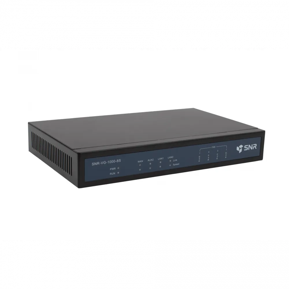 Шлюз VoIP SNR, 4 RJ45, 8 SIP аккаунтов