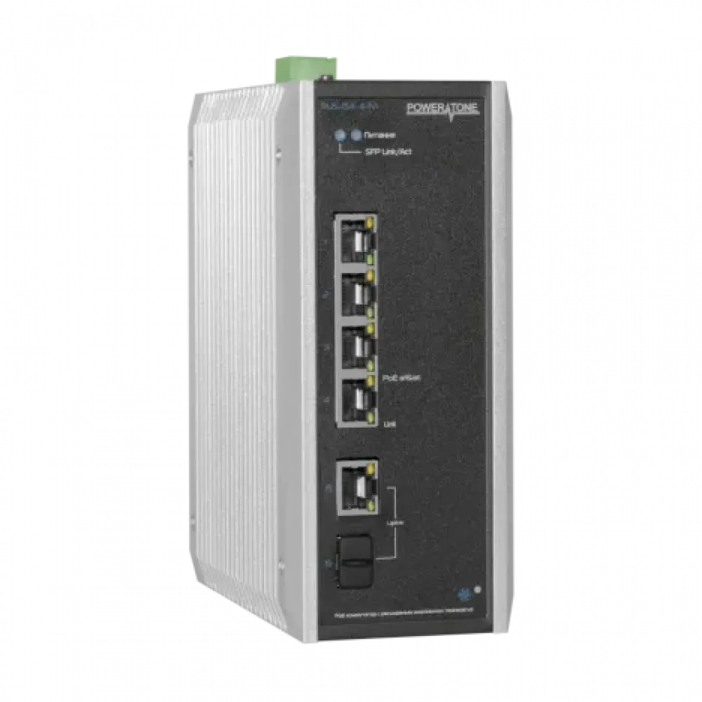 Уличный PoE коммутатор PUS-154-4-1Vi, 4 порта 10/100BASE-TX, неуправляемый