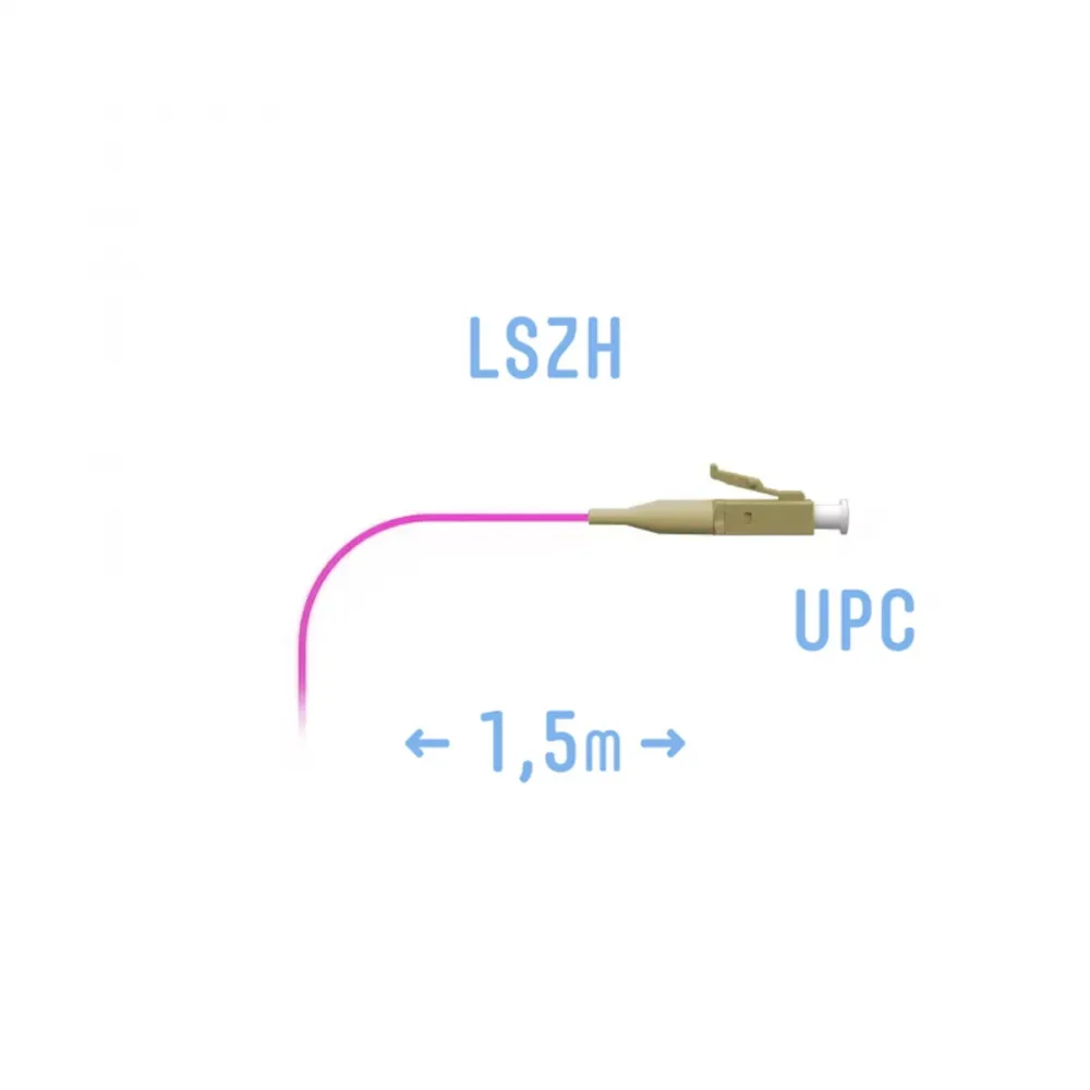 Пигтейл LC/UPC OM4 0.9 мм, длина 1.5 м