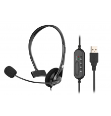 Гарнитура ПК моно On-ear 2E CH11 USB, omni-mic, 2м, черный