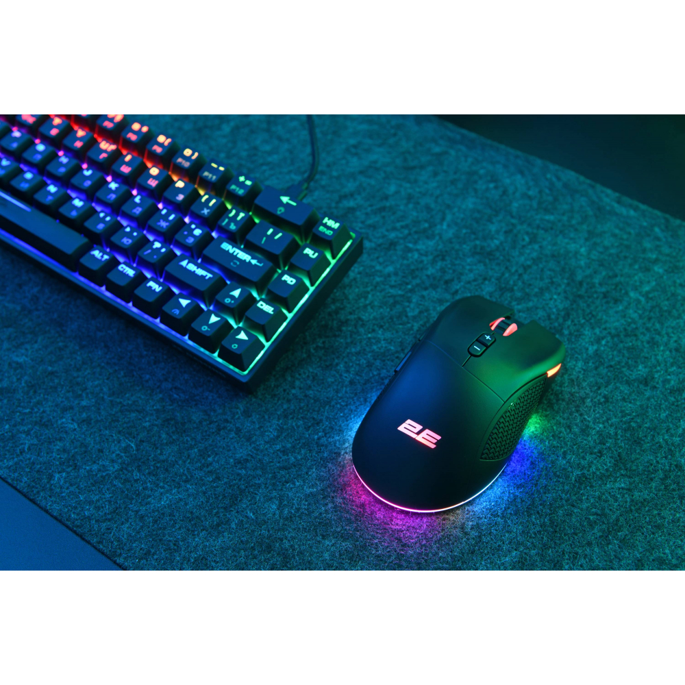 Мышь 2E GAMING MG350 WL, RGB, USB-A/WL, чёрный