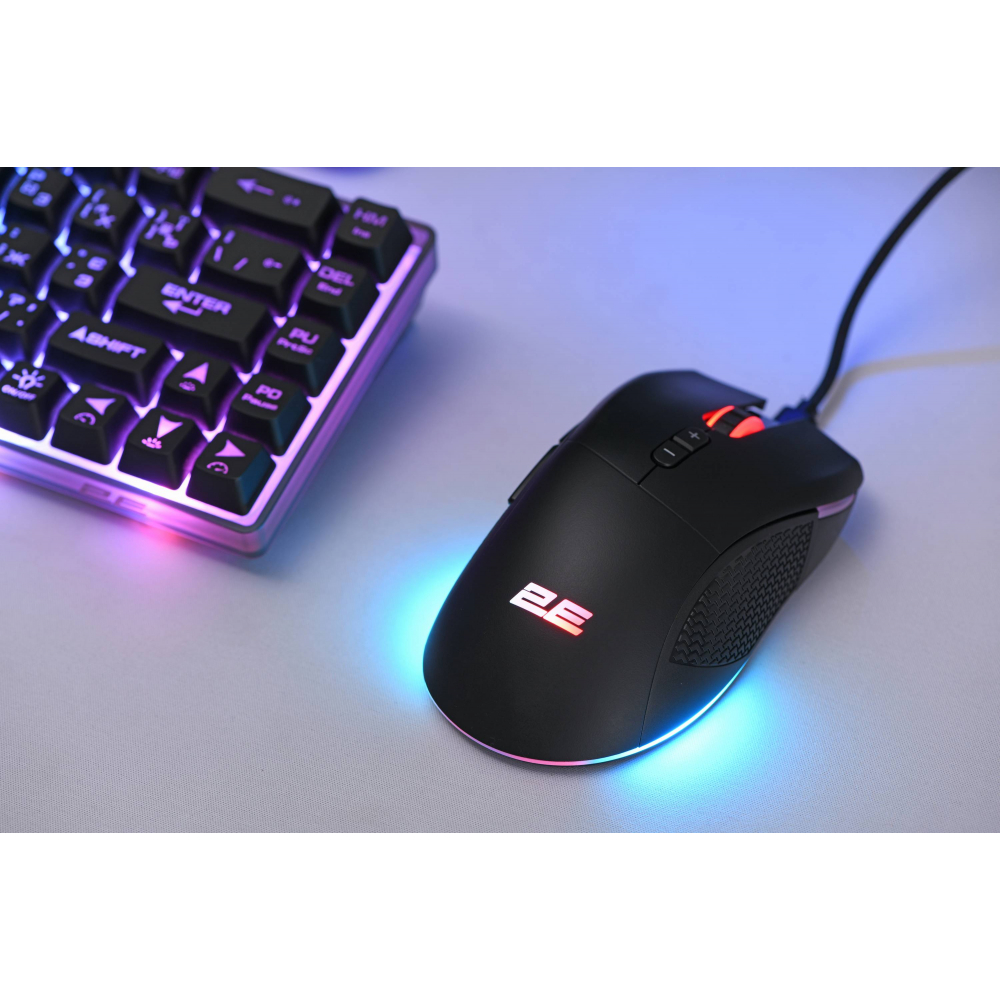 Мышь 2E GAMING MG350 WL, RGB, USB-A/WL, чёрный