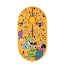 Мышь 2E MF300 PETS:CATS DOGS  Silent WL BT, жёлтый